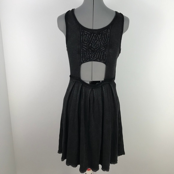 Free People Vintage Black Embellished Dress - Picture 4 of 5